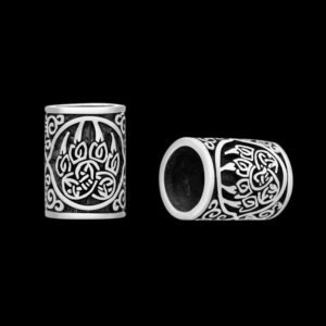 925 sterling silver viking beard hair bead with bear claw handmade viking jewellery vkngjewelry 54596691886408.jpg