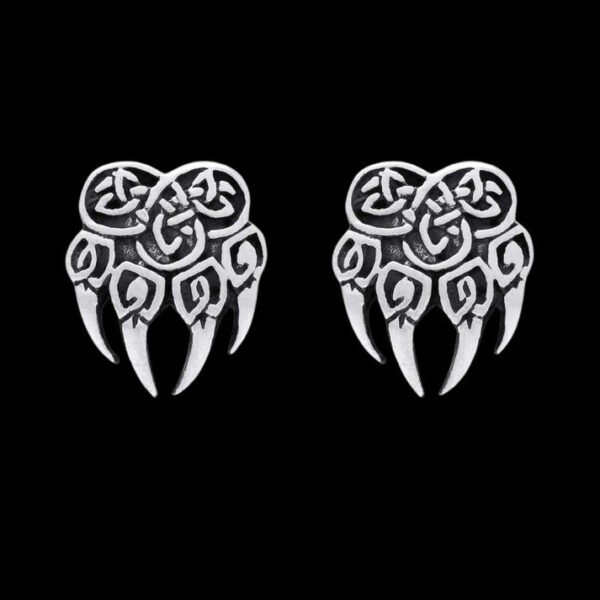 silver sterling berserker bear paw earrings handmade viking jewellery vkngjewelry 54596566253896.jpg