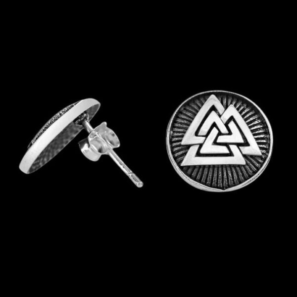 silver sterling valknut button earrings handmade viking jewellery vkngjewelry 54611322601800.jpg