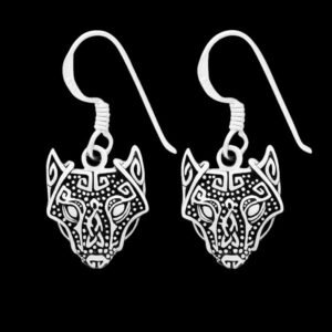 silver sterling wolf head pendant earrings handmade viking jewellery vkngjewelry 54596625269064.jpg