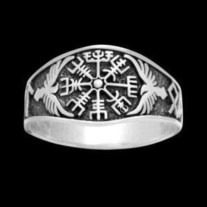 vegvisir with raven and runes ring silver viking jewellery vkngjewelry 54512598253896.jpg