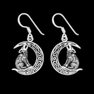 wolf on crescent moon 925 sterling silver earrings viking jewellery vkngjewelry 54691016638792.jpg