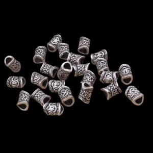 24 Viking Beads runes Elder Futhark (Bronzed) ?