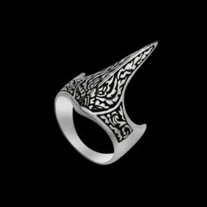 925 Sterling Silver Viking Raven Skull Handmade Ring