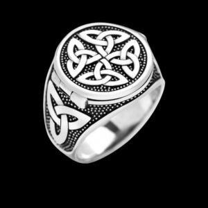 Celtic Triquetra Poison Ring 925 Sterling Silver