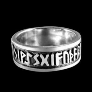 Runic Circle Ring Sterling Silver