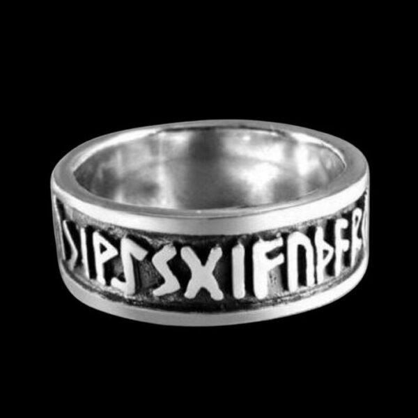 Runic Circle Ring Sterling Silver