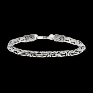 925 Sterling Silver Viking King's Byzantine Bracelet