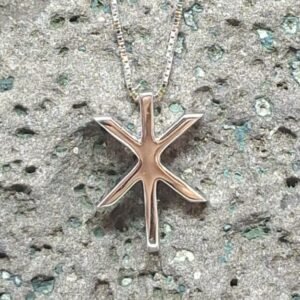 hálsprýði við bindrúnuni fyri styrkið, 925s